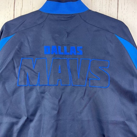 Vintage Dallas Mavericks NBA Large Adidas Varsity Jacket Blue Men New - Picture 10 of 11